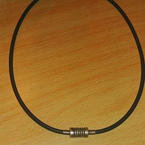 Tiffany Men's Tiffany & Co. Groove Rubber Necklace